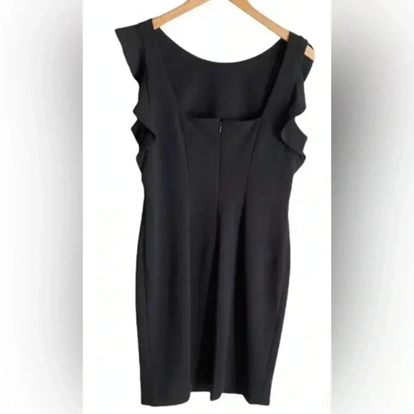 Calvin Klein Flutter-Sleeve Black Sheath Size 6 - Picture 6 of 7